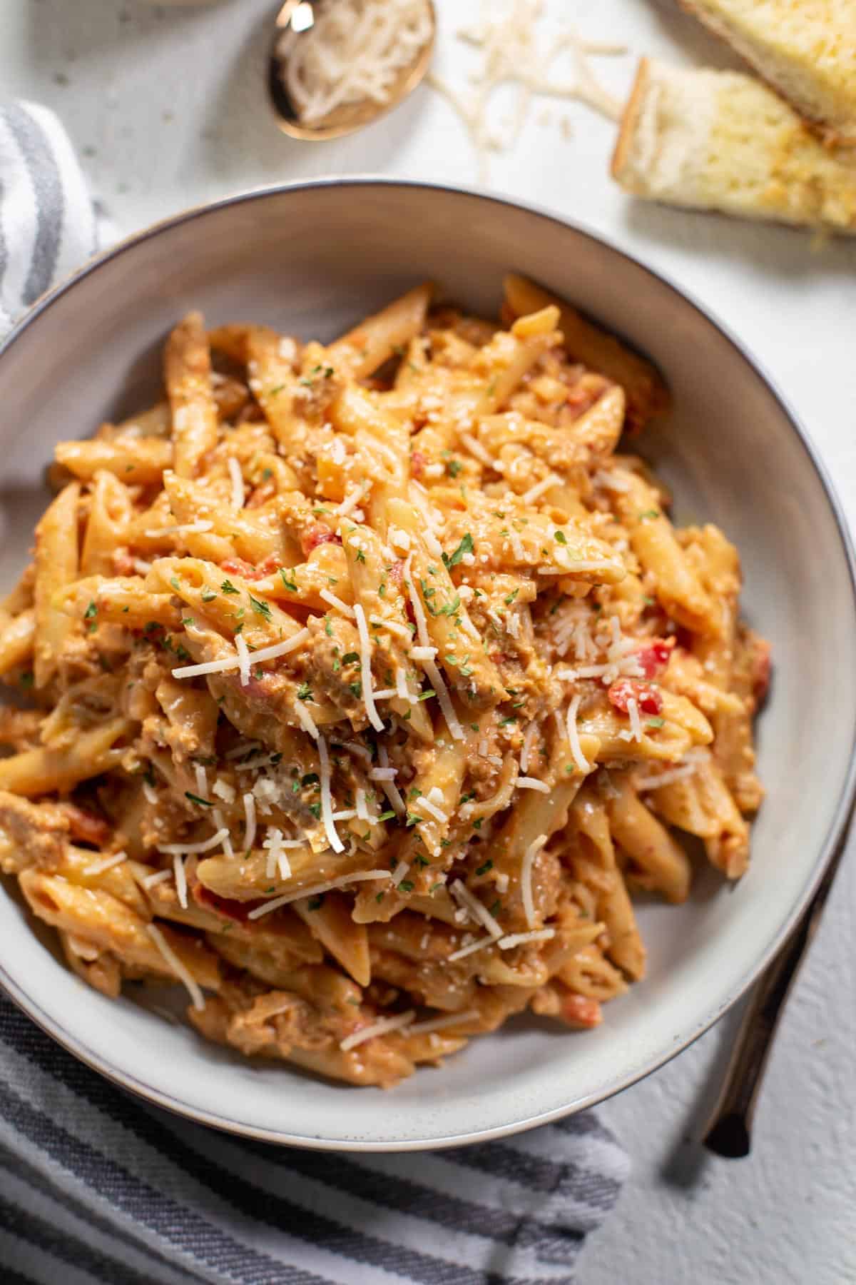 8-Ingredient Vegan Italian Sausage Pasta image