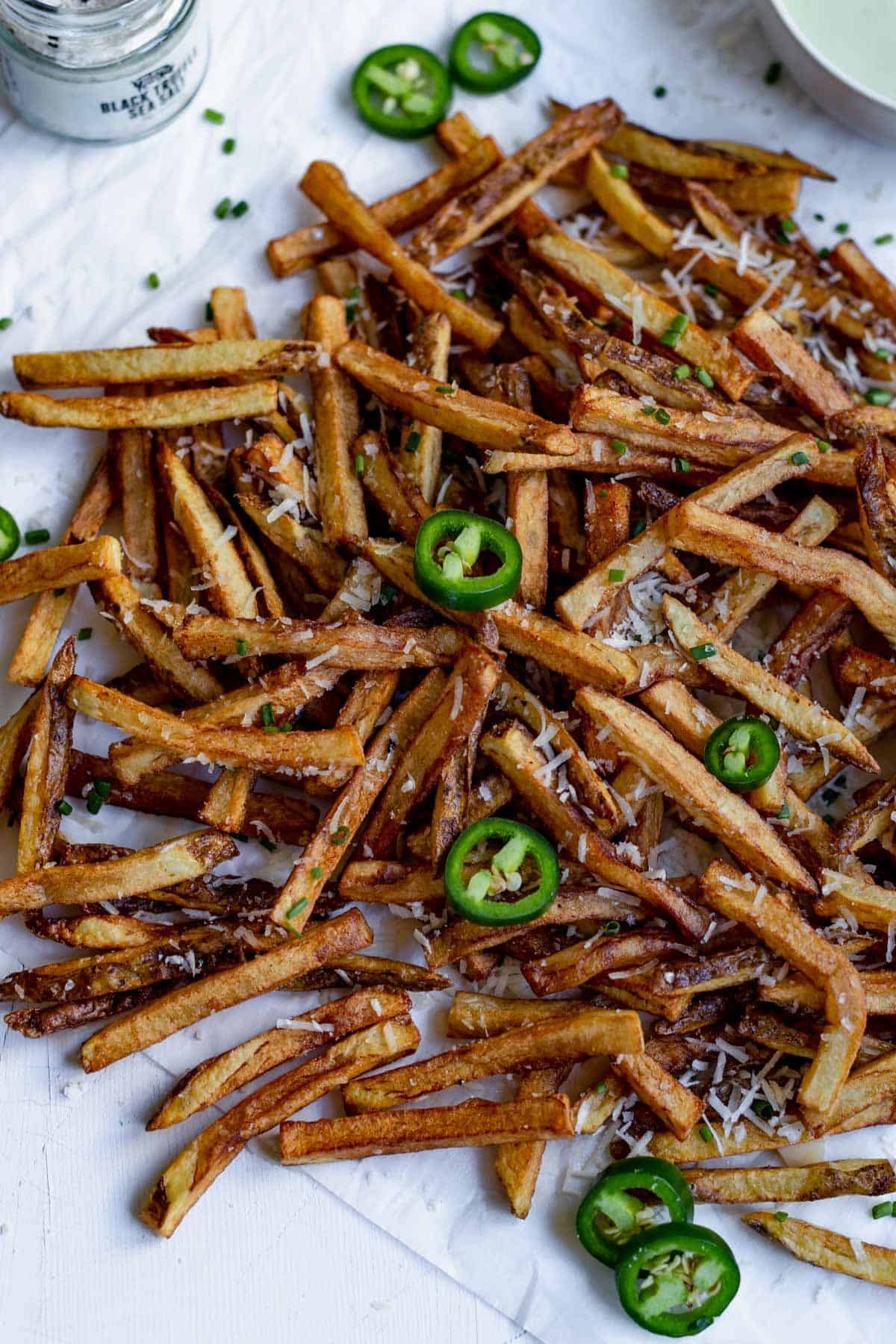 Vegan Parmesan Truffle Fries With Jalapeño Aioli - MN Veg Head