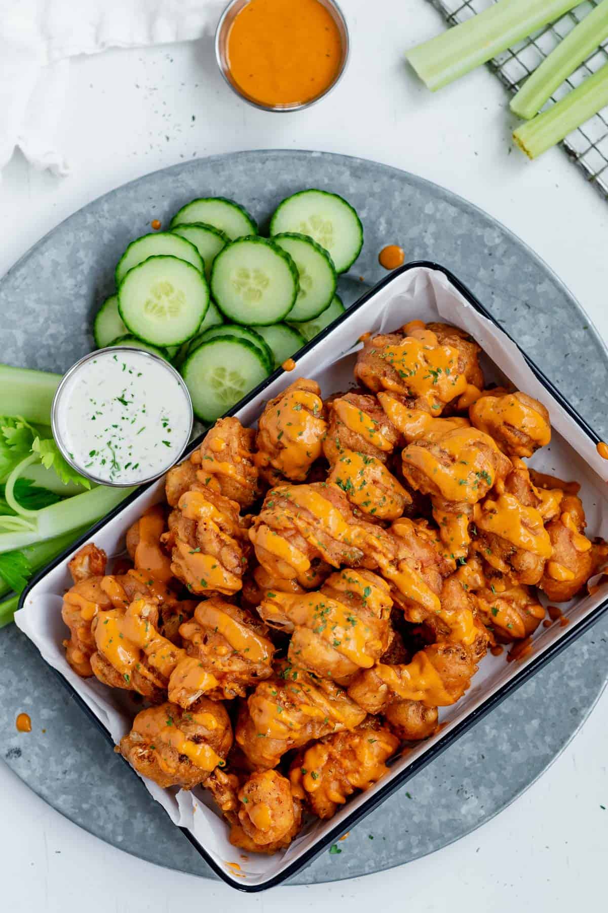 The Best Ever Marinated Vegan Buffalo Cauliflower Wings - MN Veg Head